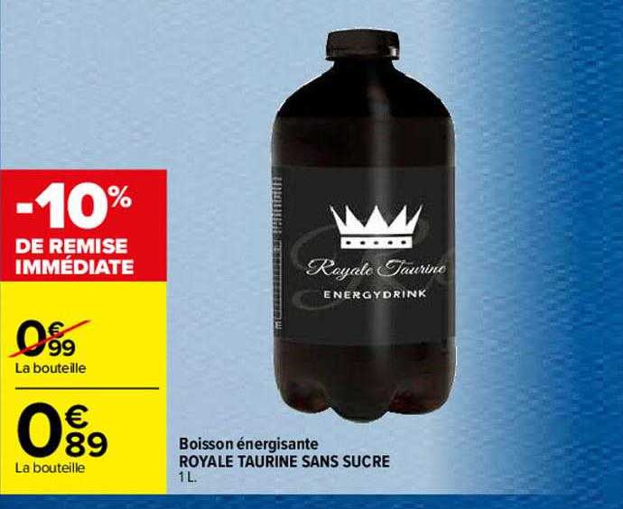 Boisson énergisante Royale Taurine Sans Sucre