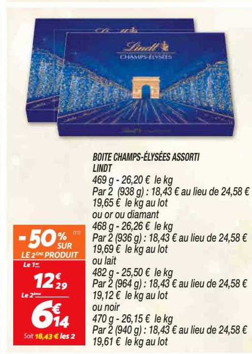boite champs-élysées assorti lindt