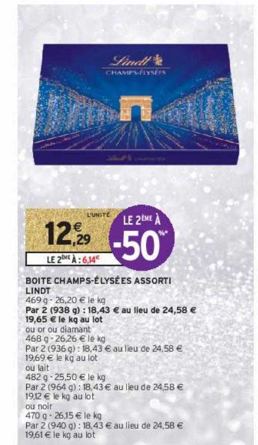 boîte champs-élysées assorti lindt