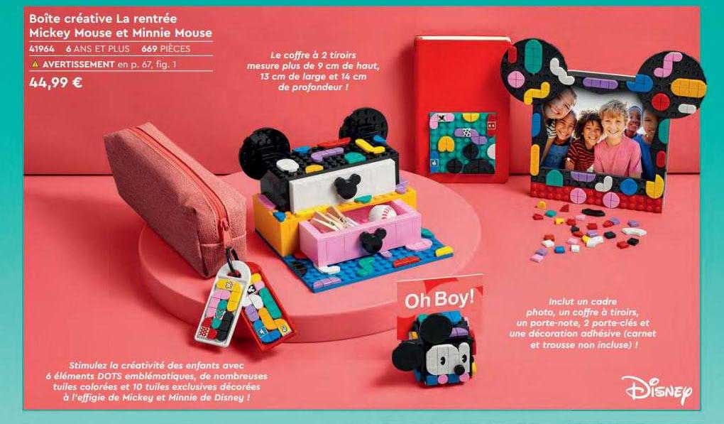 boîte créative la rentrée mickey mouse et minnie mouse