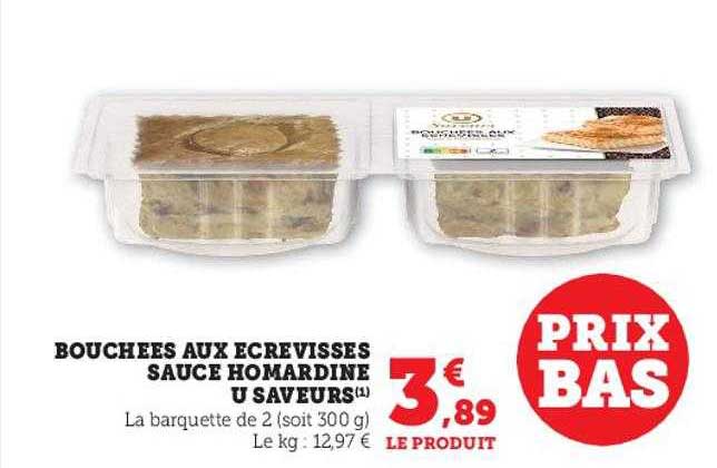 bouchées aux écrevisses sauce homardine u saveurs