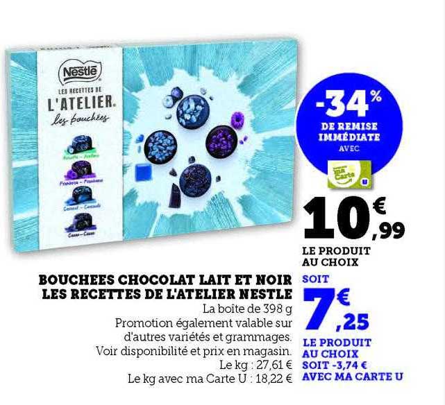 bouchées chocolat lait et noir les recettes de l'atelier nestlé