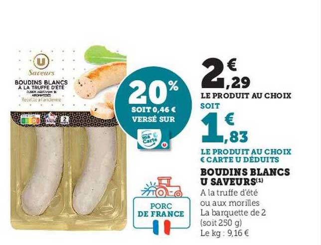 Boudins Blancs U Saveurs