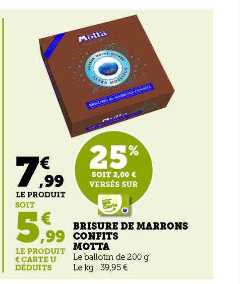 Brisure De Marrons Confits Motta