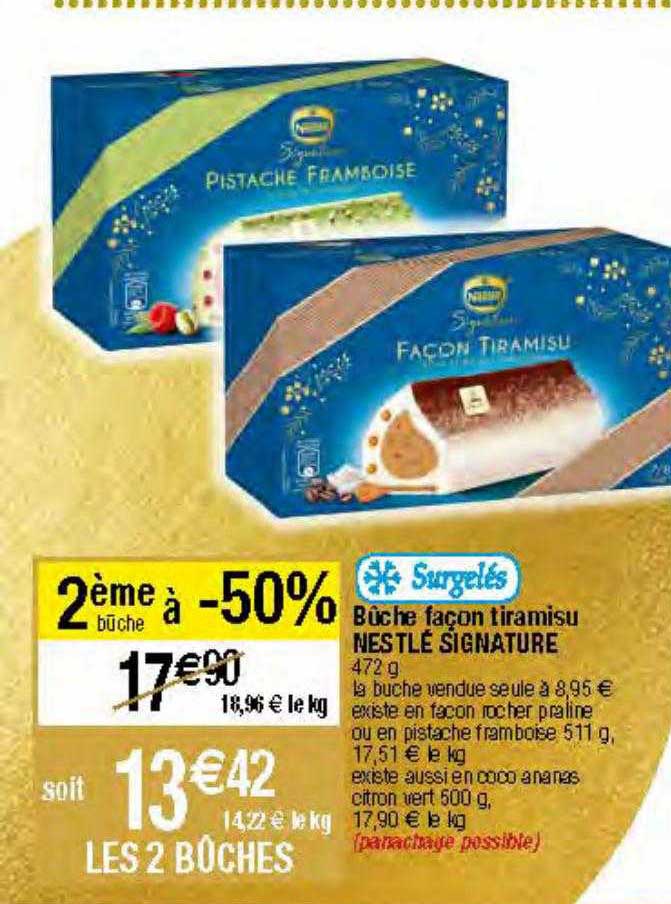 bûche façon tiramisu nestlé signature