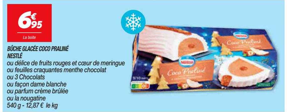 Bûche Glacée Coco Praliné Nestlé