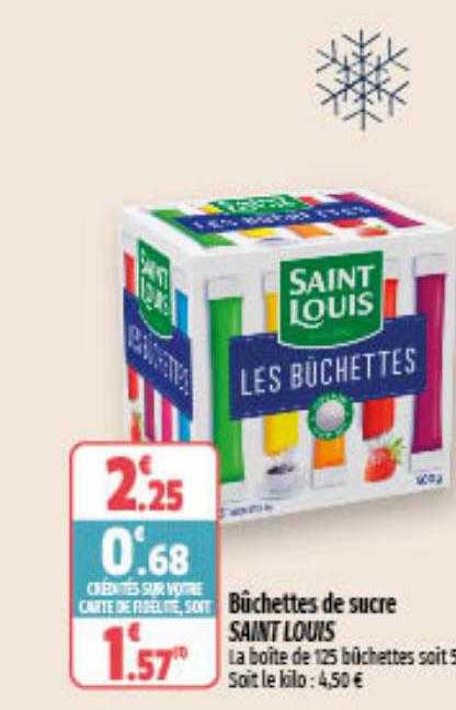 bûchettes de sucre saint louis