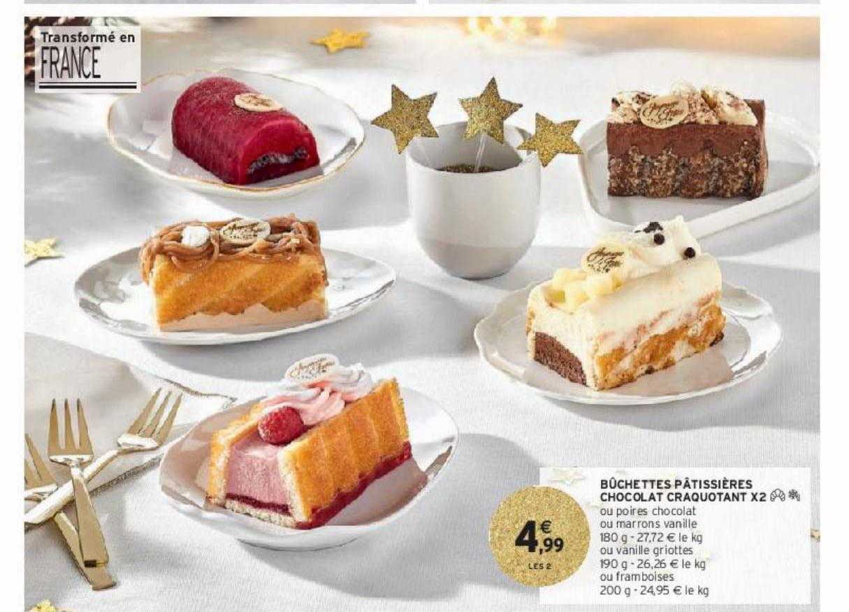 Bûchettes Pâtissières Chocolat Craquotant X2