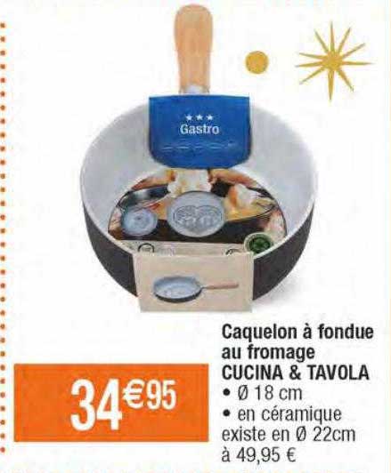 caquelon à fondue au fromage cucina & tavola