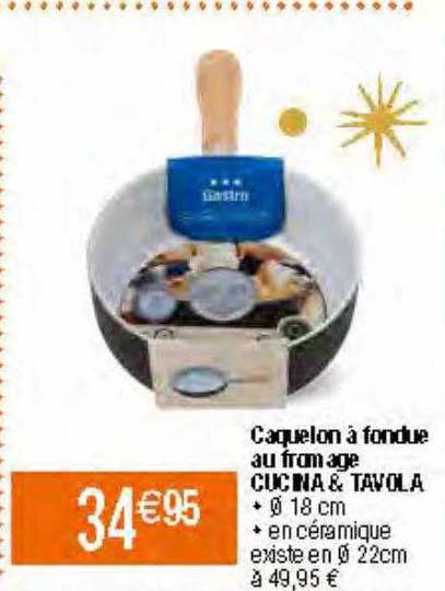 caquelon à fondue au fromage cucina & tavola