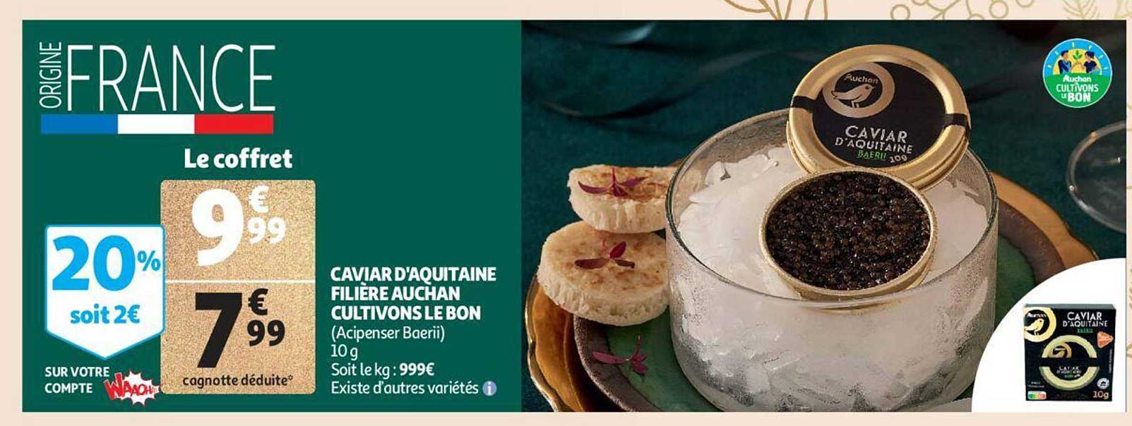 caviar d'aquitaine filière auchan cultivons le bon