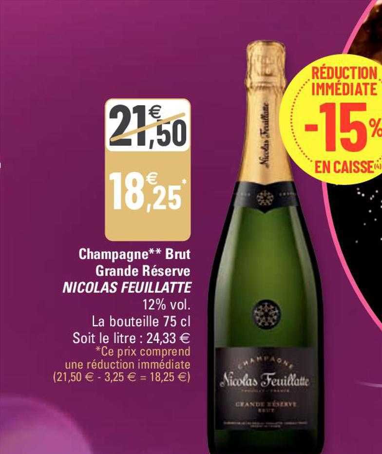 champagne brut grande réserve nicolas feuillatte