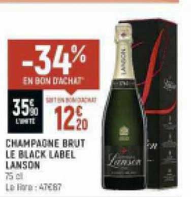 Champagne Brut Le Black Label Lanson