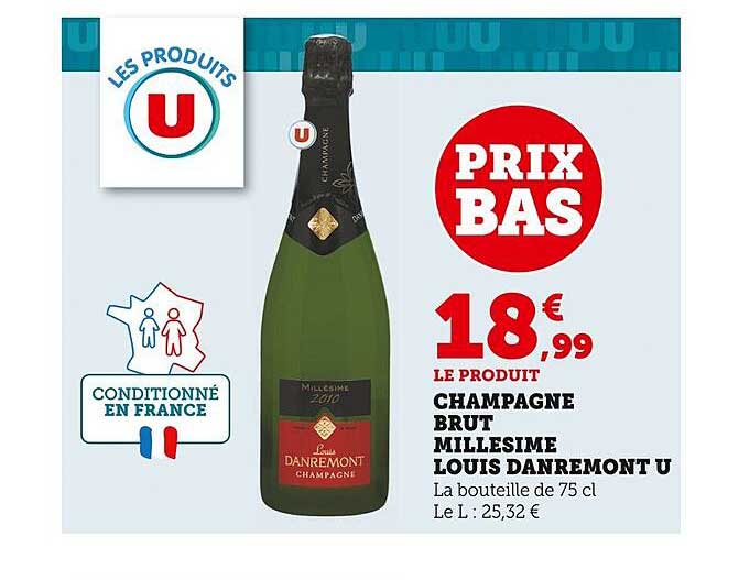 Champagne Brut Millésimé Louis Danremont U