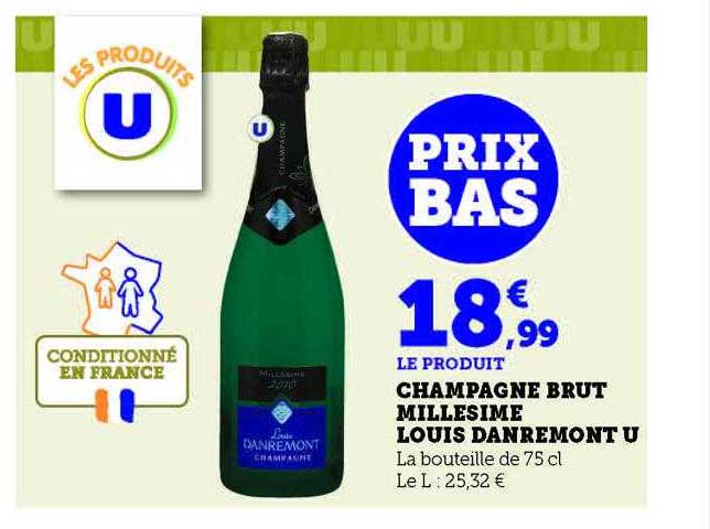 champagne brut millésimé louis danremont u