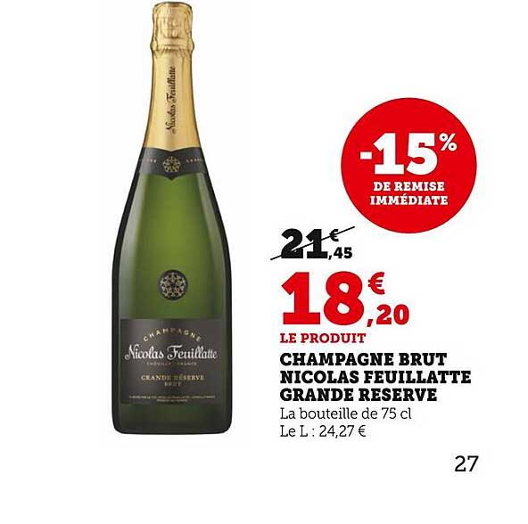champagne brut nicolas feuillatte grande réserve