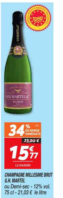 champagne millesime brut gh martel