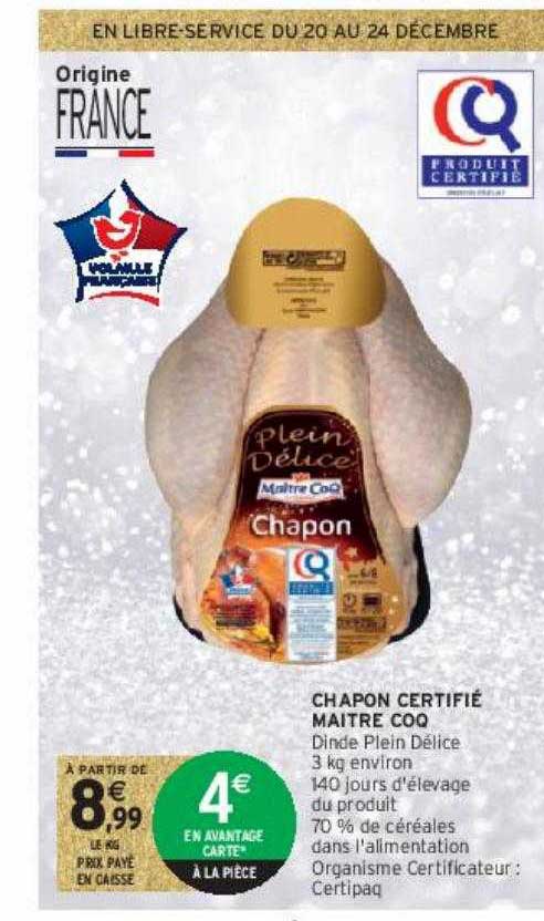 chapon certifié maître coq
