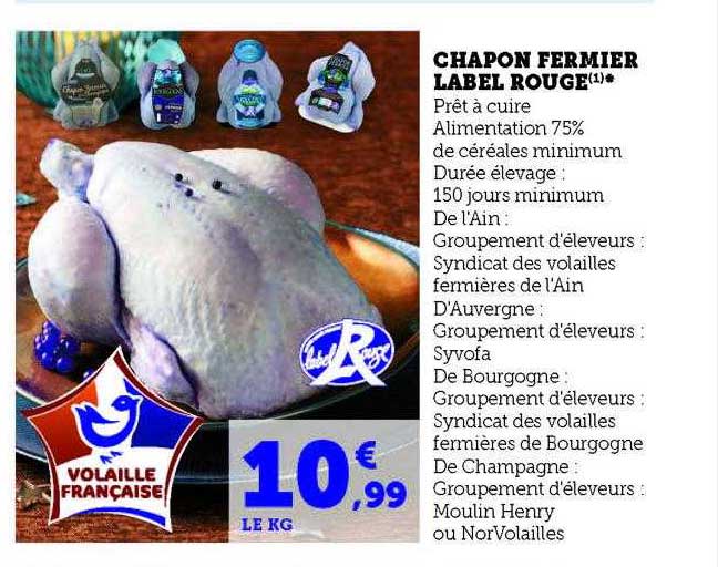 chapon fermier label rouge