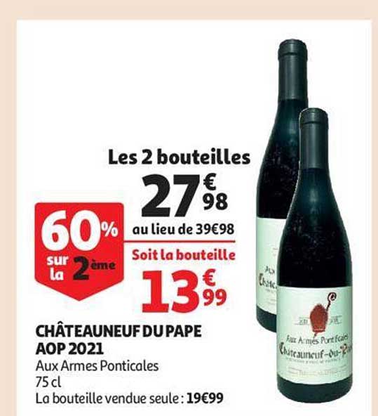 châteauneuf du pape aop 2021 aux armes ponticales
