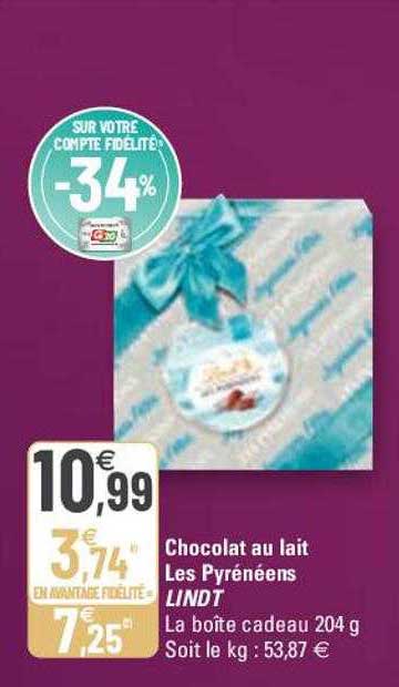 Chocolat Au Lait Les Pyrénéens Lindt