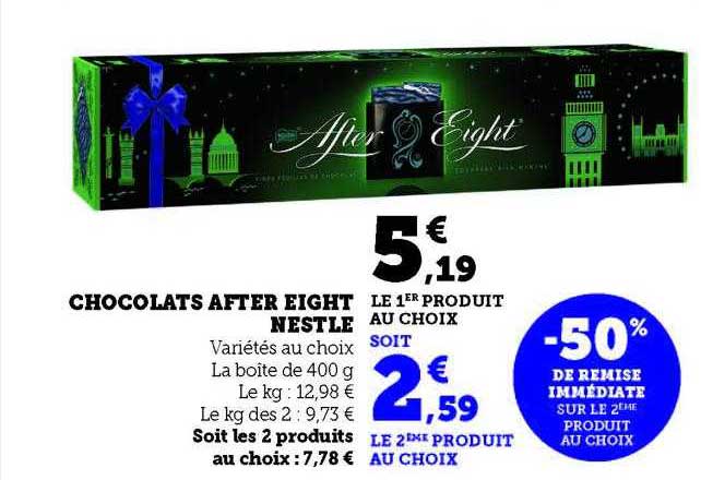 chocolats after eight nestlé