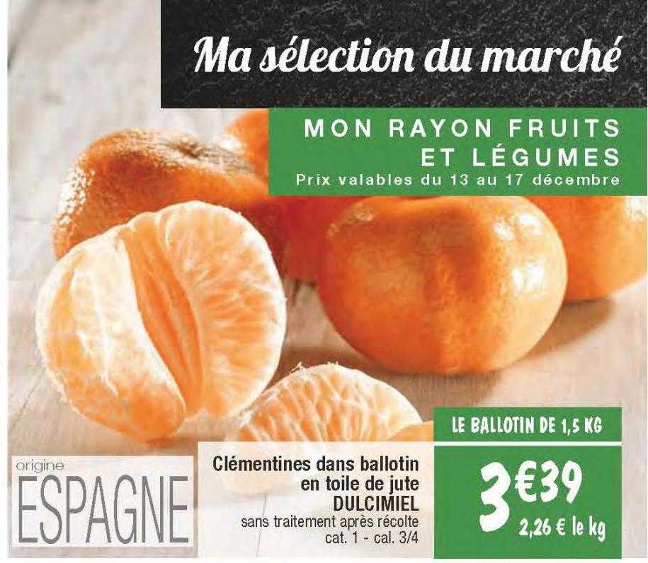 clémentines dans ballotin en toile de jute dulcimiel