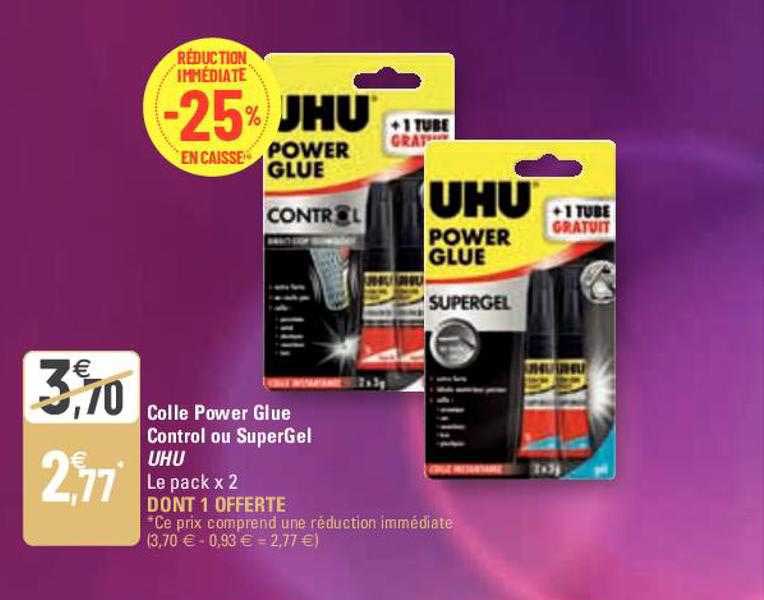 colle power glue control ou supergel uhu