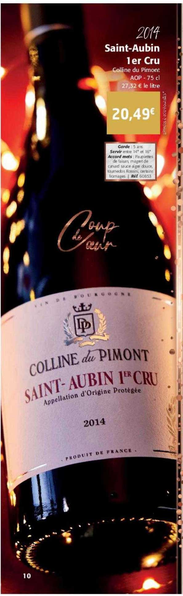 colline de pimont saint-aubin 1er cru 2019