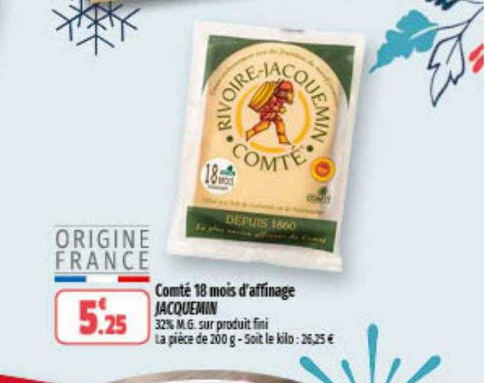 comté 18 mois d'affinage jacquemin
