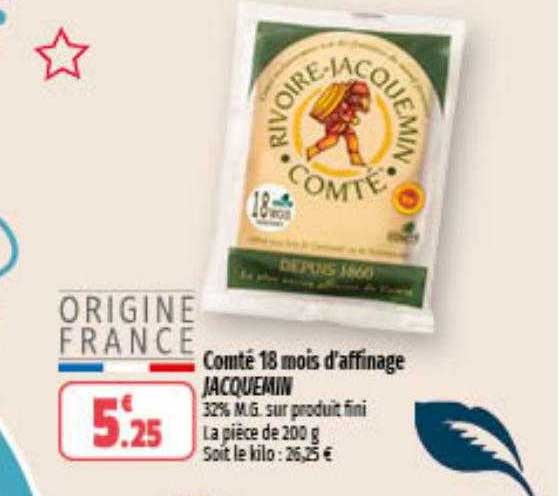comté 18 mois d'affinage jacquemin