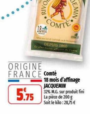 comté 18 mois d'affinage jacquemin