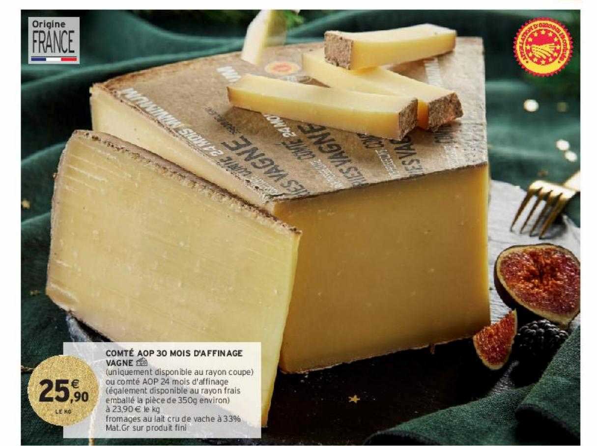 comté aop 30 mois d'affinage vagne