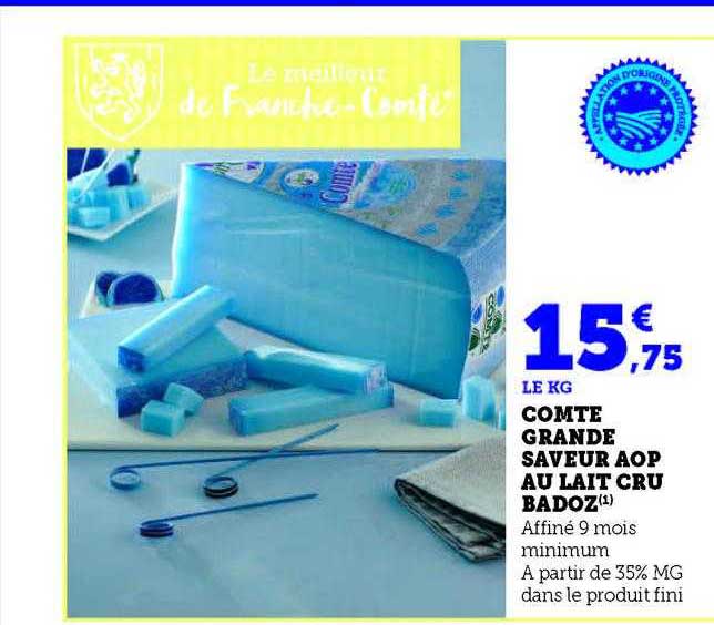 Comté Grande Saveur Aop Au Lait Cru Badoz