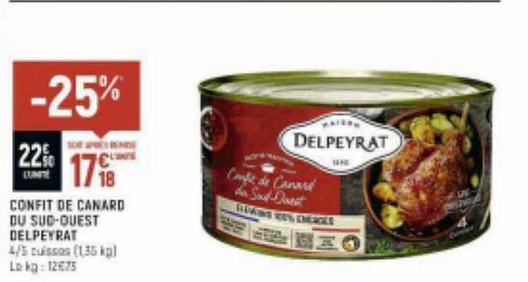 confit de canard du sud-ouest delpeyrat