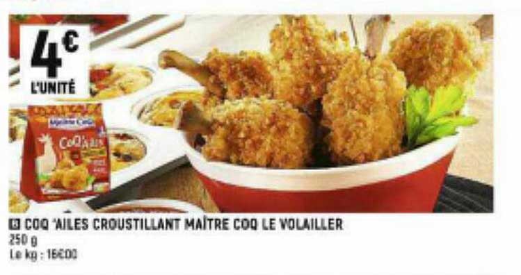 coq'ailes croustillant maître coq le volailler