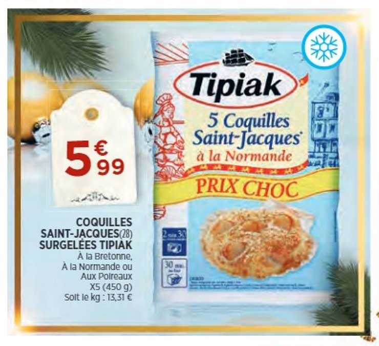 coquilles saint-jacques surgelées tipiak