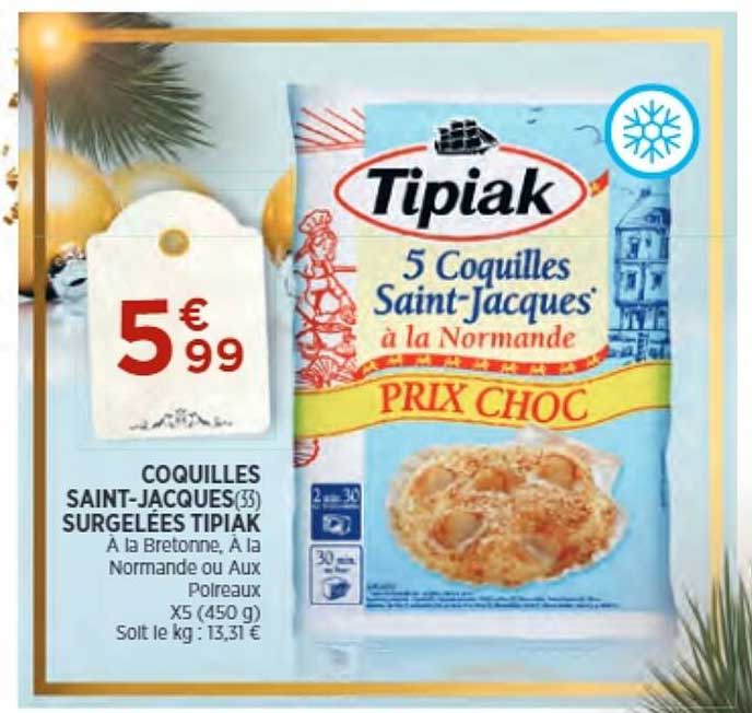 coquilles saint-jacques surgelées tipiak