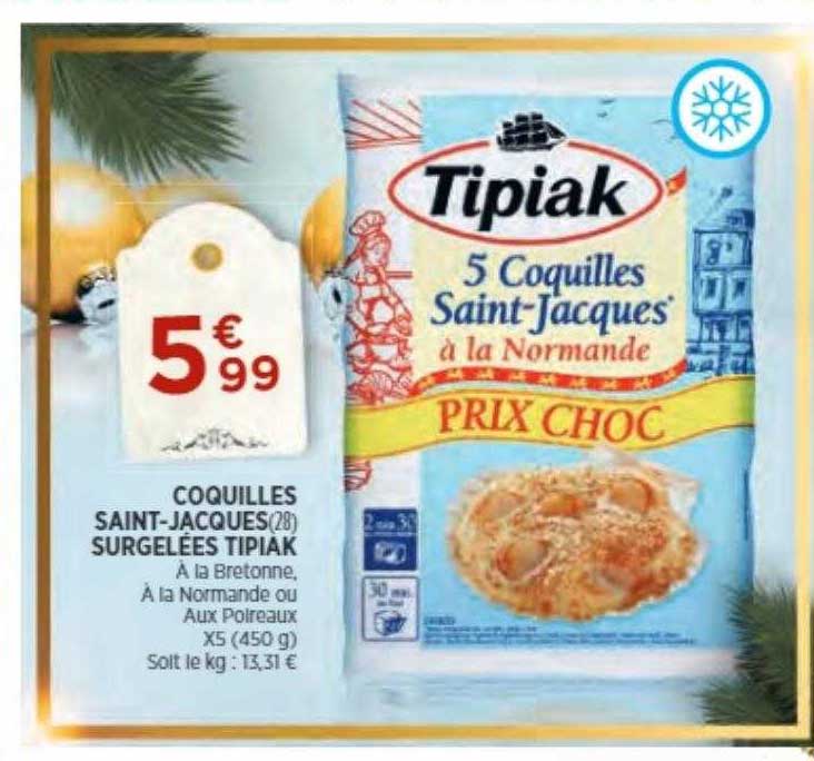 coquilles saint-jacques surgelées tipiak