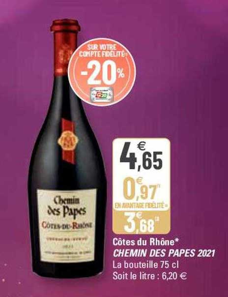 côtes du rhône chemin des papes 2021