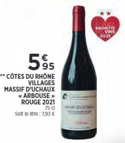 côtes du rhône villages massif d'uchaux "arbouse" rouge 2021