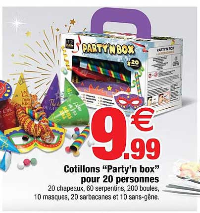 Cotillons "party'n Box" Pour 20 Personnes