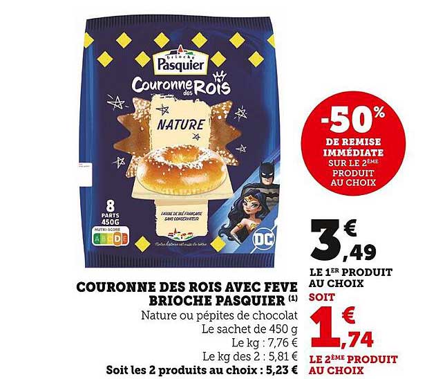 couronne des rois avec fève brioche pasquier