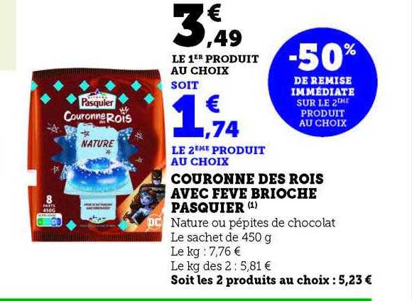 couronne des rois avec fève brioche pasquier