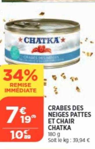crabes des neiges pattes et chair chatka