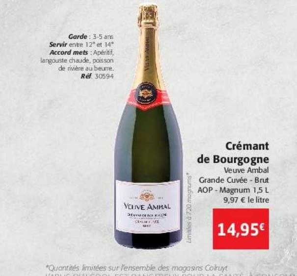 crémant de bourgogne veuve ambal grande cuvée - brut