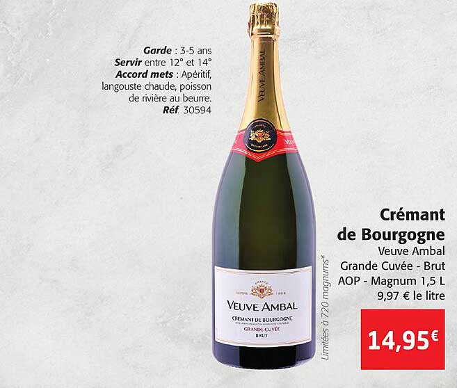 crémant de bourgogne veuve ambal grande cuvée - brut aop