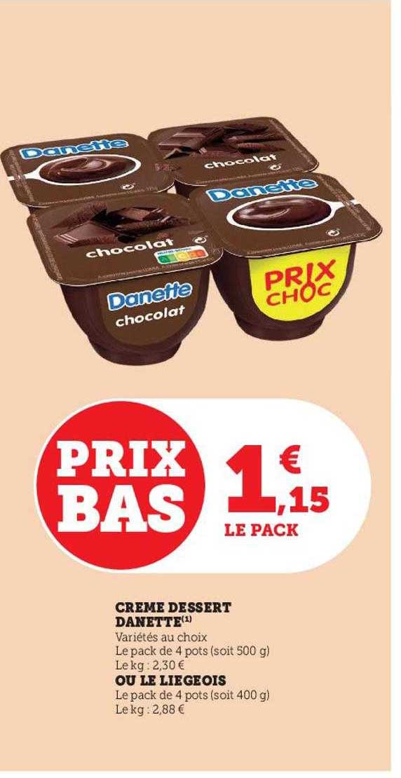 Crème Dessert Danette Ou Le Liégeois