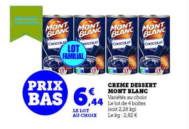 Crème Dessert Mont Blanc