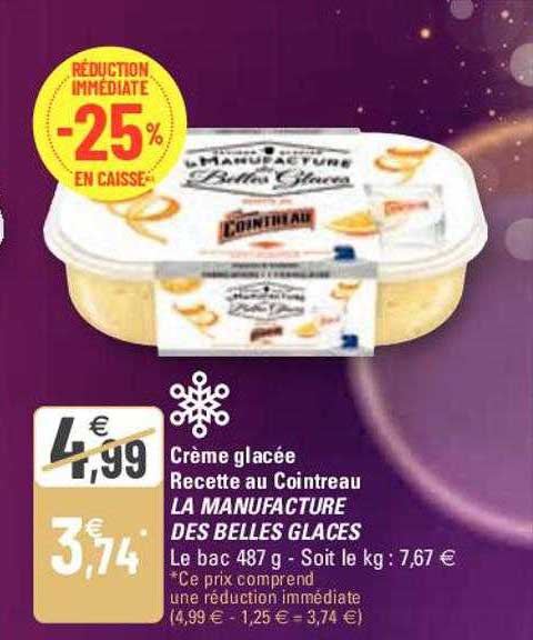 crème glacée recette au cointreau la manufacture des belles glaces